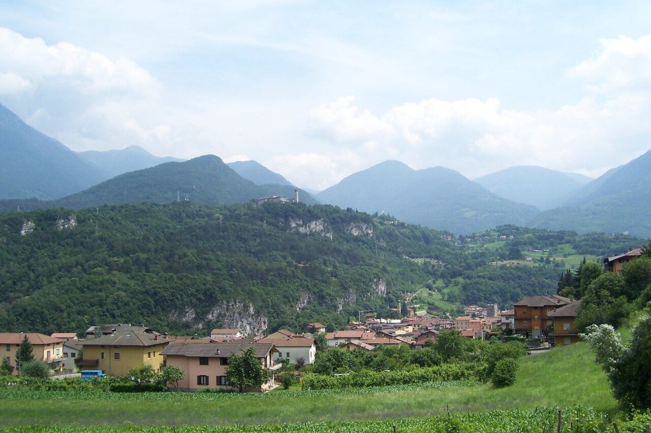 Panorama sulla Val Camonica vicino a Bienno
